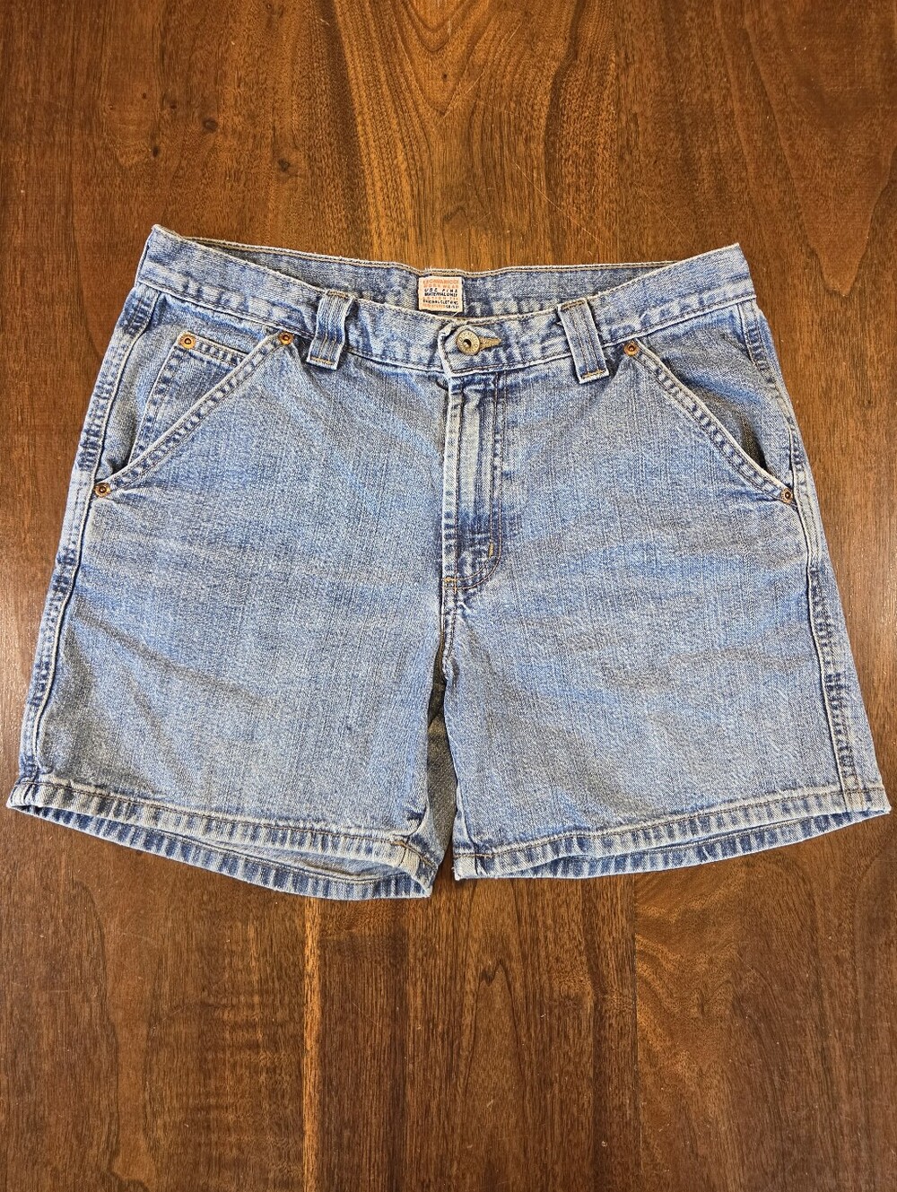 90s Z Cavaricci Denim Shorts Workwear Inspired Chunky Button Flap Pocket Size 29